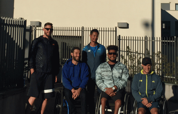 WTC-2017-team L-R Ben Weekes, Adam Kellerman, Vernon Cheung (coach), Keegan Oh-Chee, Stephan Rochecouste (orange boy)