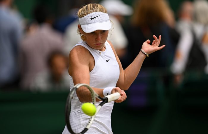 Emerson Jones in action at Wimbledon 2024. Picture: ITF Emerson Jones in action at Wimbledon 2024. Picture: ITF