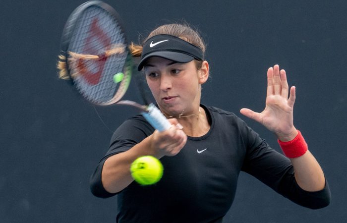 Petra Hule in action at Australian Open 2023. Picture: Tennis Australia