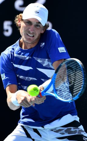 Max PURCELL (AUS) and Jordan THOMPSON (AUS) play Hugo NYS (MON) and Jan ZIELINSKI (POL) on KIA Arena, Day 7 of the 2023 Australian Open at Melbourne Park, Sunday, January 22, 2023. MANDATORY PHOTO CREDIT Tennis Australia/ JOSH CHADWICK