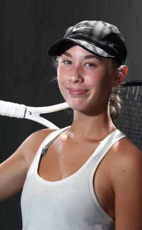 Kimiko Cooper at the 2023 Tennis Australia Talent Combine. Picture: Tennis Australia