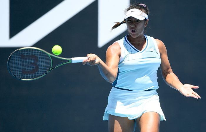 Destanee Aiava in action during Australian Open 2024 qualifying. Picture: Tennis Australia Destanee Aiava in action during Australian Open 2024 qualifying. Picture: Tennis Australia