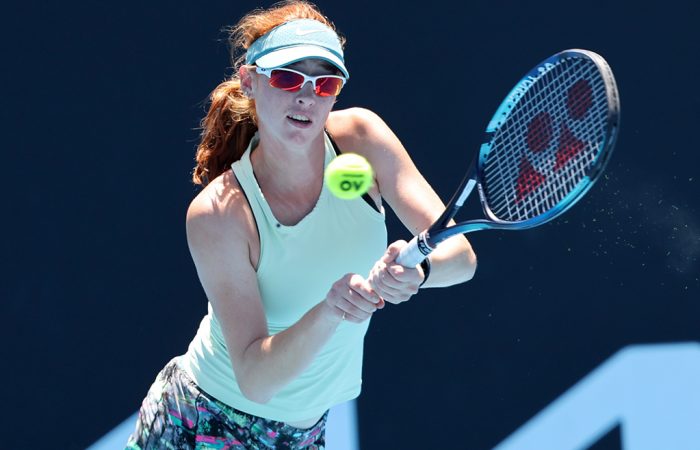Maya Joint in action during the Australian Open 2024 qualifying competition. Picture: Tennis Australia Maya Joint in action during the Australian Open 2024 qualifying competition. Picture: Tennis Australia