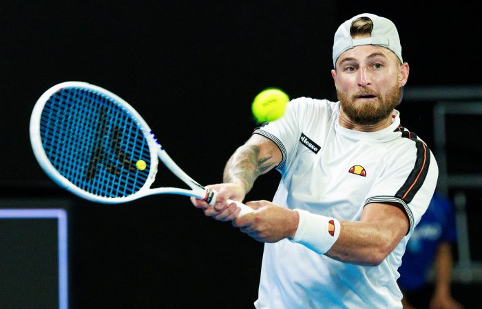 Omar Jasika in action. Picture: Tennis Australia Omar Jasika in action. Picture: Tennis Australia