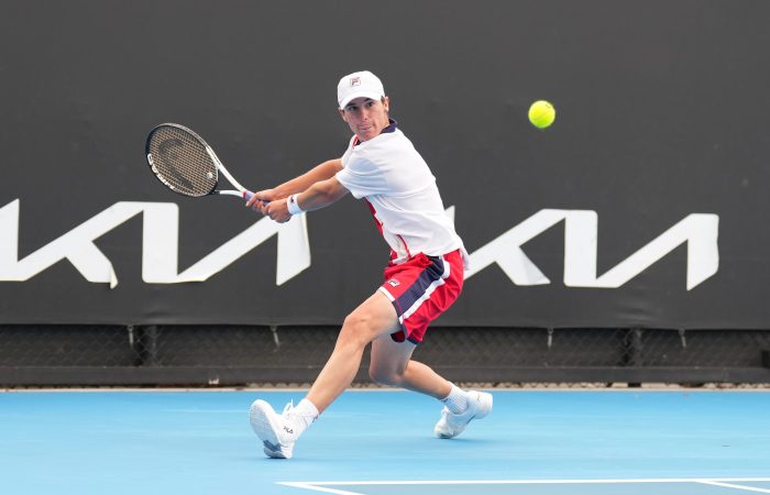 Lachlan Vickery has advanced to the boys' singles final in the 2022 18/u Australian Championships. Picture: Tennis Australia Lachlan Vickery has advanced to the boys' singles final in the 2022 18/u Australian Championships. Picture: Tennis Australia