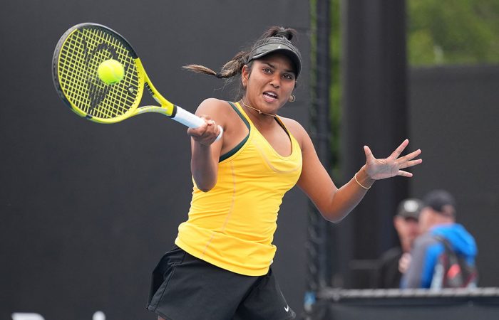 Anja Nayar in action during the 2022 December Showdown. Picture: Tennis Australia Anja Nayar in action during the 2022 December Showdown. Picture: Tennis Australia