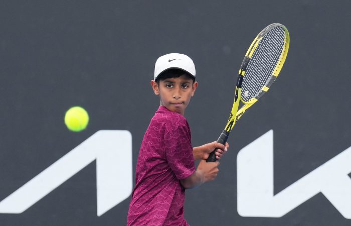 Joel Roney in action at the 2022 December Showdown. Picture: Tennis Australia Joel Roney in action at the 2022 December Showdown. Picture: Tennis Australia