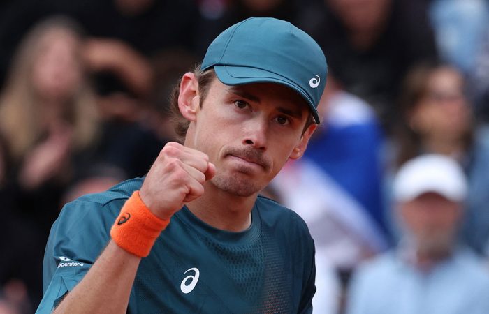 Australia's Alex De Minaur in action against Serbia's Laslo Djere during their first-round match at Roland Garros (Photo: ALAIN JOCARD/AFP via Getty Images)