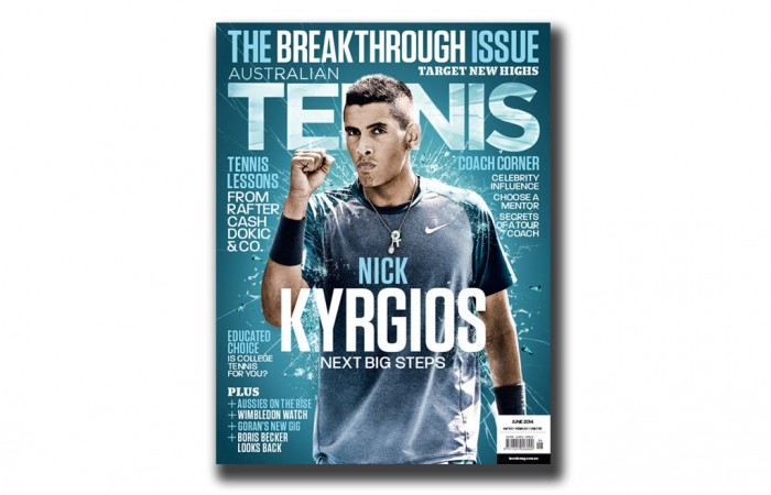 Nick Kyrgios, Australian Tennis Magazine, June, 2014, cover