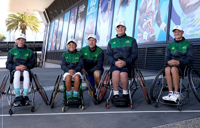 Australian boys' wheelchair World Team Cup squad (Hamish Blair/Tennis Australia)