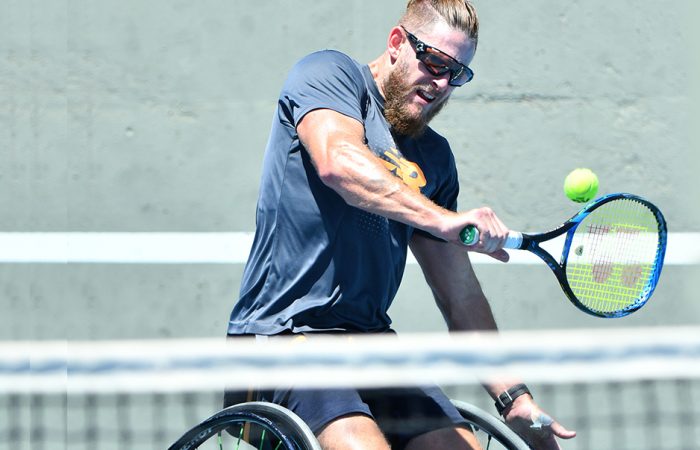 Ben Weekes preparing for Australian Open 2021. Picture: Tennis Australia Ben Weekes preparing for Australian Open 2021. Picture: Tennis Australia