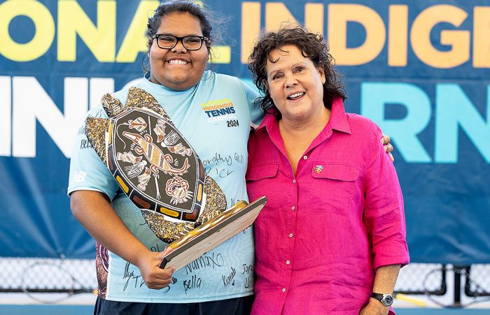 Evonne-Goolagong-Cawley-at-National-Inidigenous-Tennis-Carnival Jadah Dunn, Evonne Goolagong Cawley