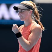 Maddison Inglis celebrates a career-best win at AO 2022; Getty Images 