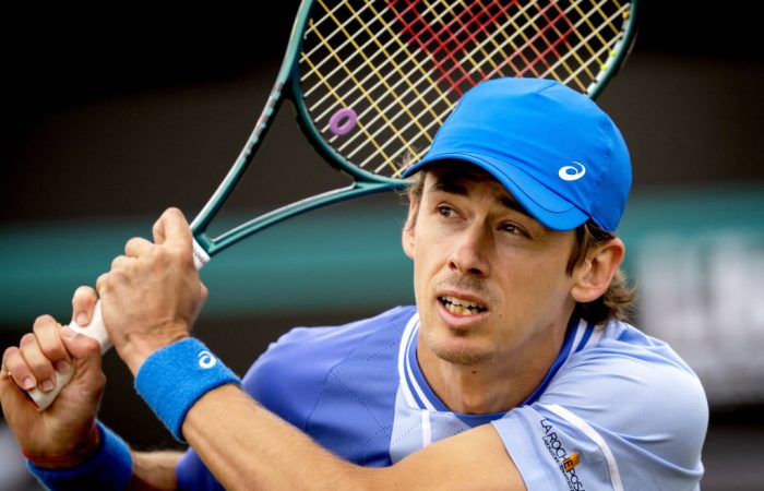 Alex de Minaur in action at 's-Hertogenbosch. Picture: Getty Images Alex de Minaur in action at 's-Hertogenbosch. Picture: Getty Images