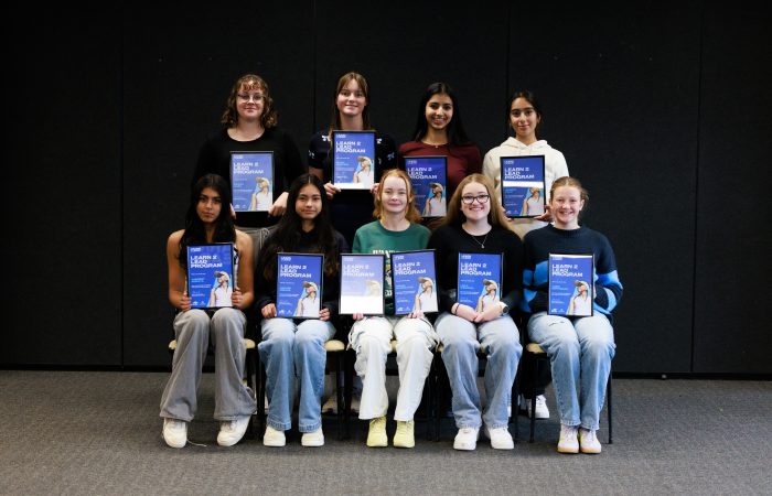 June 15: Group photo at the Learn 2 Lead graduation ceremony at National Hockey Centre, Lyneham, ACT on Sunday, June 15, 2025. Photo by TENNIS AUSTRALIA/ ANASTASIA KACHALKOVA