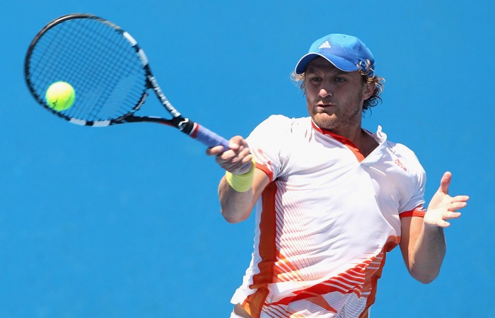 Matt Reid in action during the Australian Open 2014 qualifying event; Getty Images Matt Reid in action during the Australian Open 2014 qualifying event; Getty Images