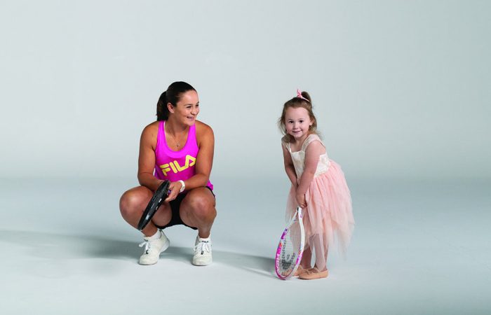 INSPIRATION: World No.1 Ash Barty, pictured with her niece Lucy, is proving a positive role model for females. Picture: Tennis Australia