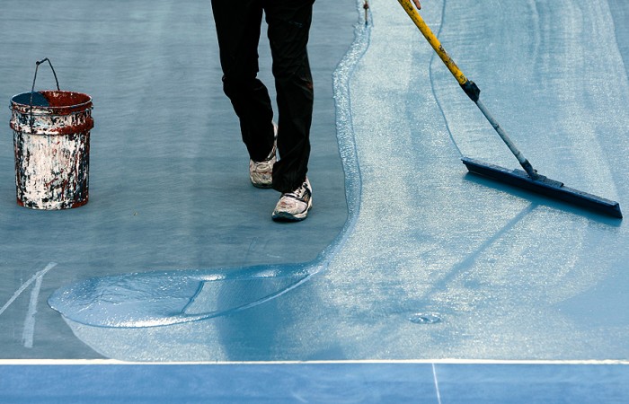 Plexicushion courts at Melbourne Park. Getty Images Plexicushion courts at Melbourne Park. Getty Images