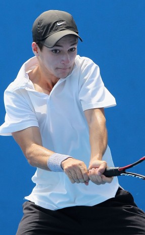 Mitchell Robins in action during the Australian Open 2015 Play-off; Getty Images