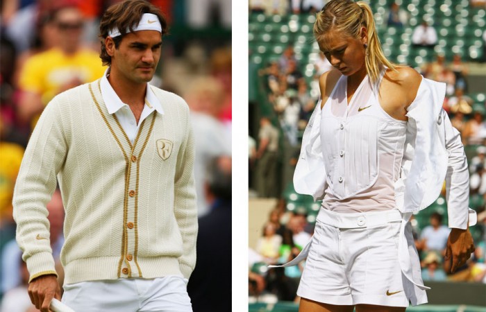 No.6 Formal wear found its way onto the tennis court at Wimbledon 2008. Roger Federer's cardie was more preppy than sporty, while Maria Sharapova's tuxedo top allowed the Russian superstar to go straight from the court to formal engagements without needing to change her clothes.